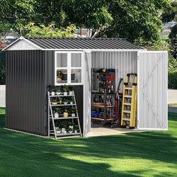 6x8 FT- Outdoor Metal Storage Shed