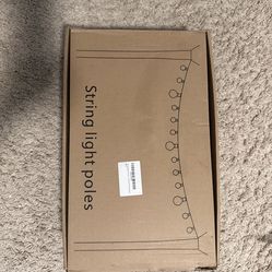 NEW 10Ft String Light Poles 4 Pack