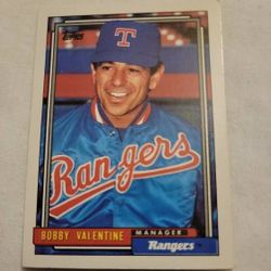 1992 Bobby Valentine Manager Card