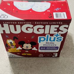 Huggies Little Movers Size 3 -New - Count 192 -