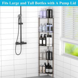 5 Tier Rust Resistant Metal Corner Shower Caddy Organizer Shelves Stand New Condition 