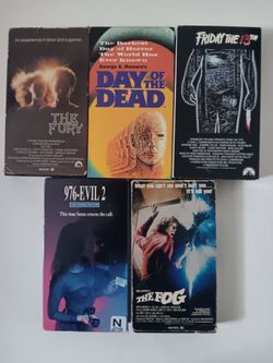 Lot of 5 Horror VHS Tapes