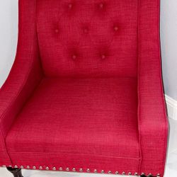 Two Accent Chair Burgundy Color 