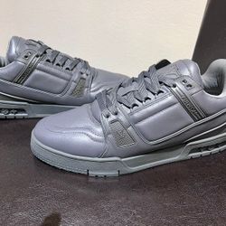 Louis Vuitton LV Trainer Sneakers – Dark metallic charcoal – Brand New – Size 10.5 - 11
