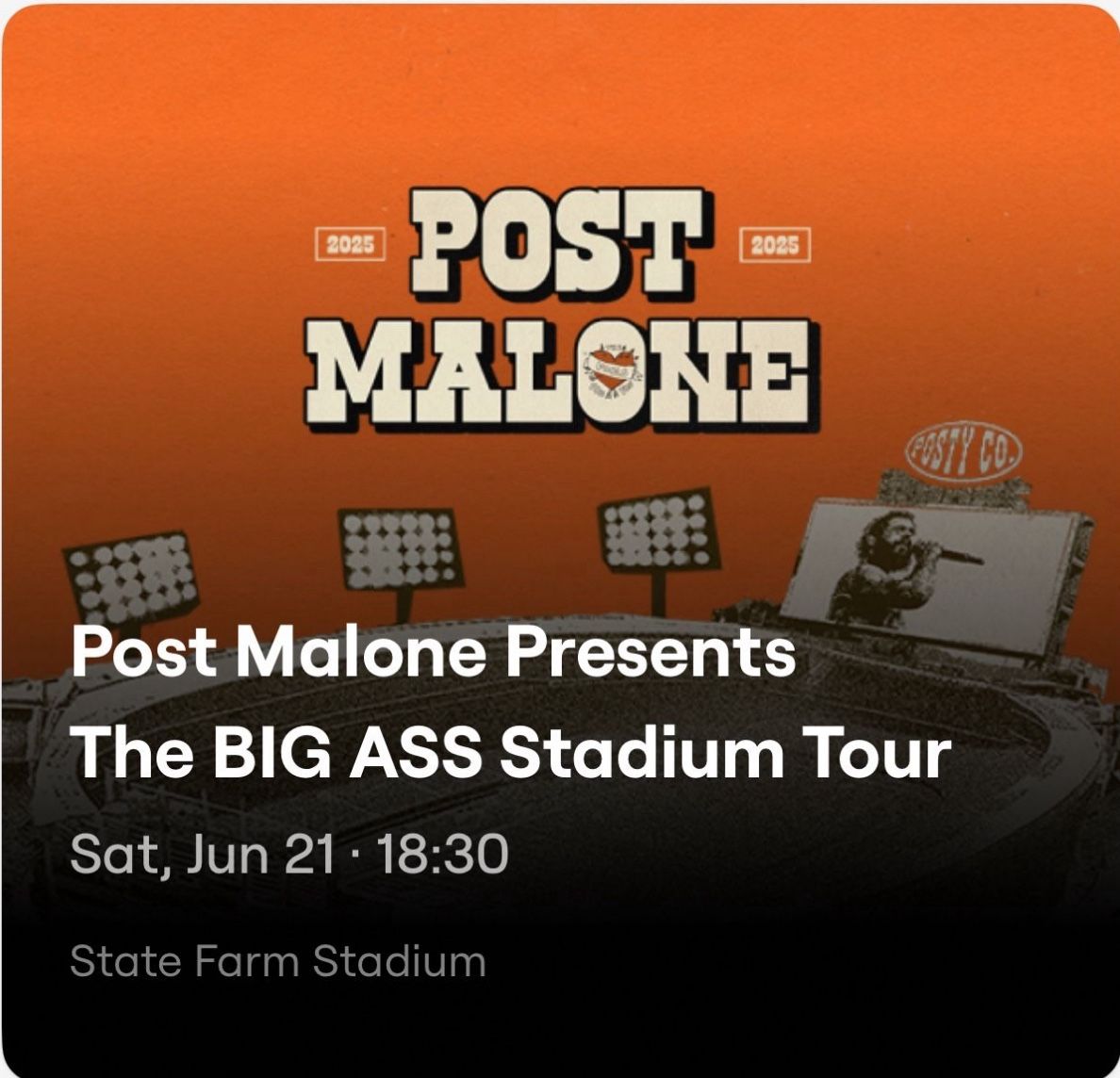 Post Malone Concert June 21st, 2025