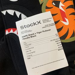BAPE Shark X Tiger Pullover Hoodie Black for Sale in Temple City, CA -  OfferUp