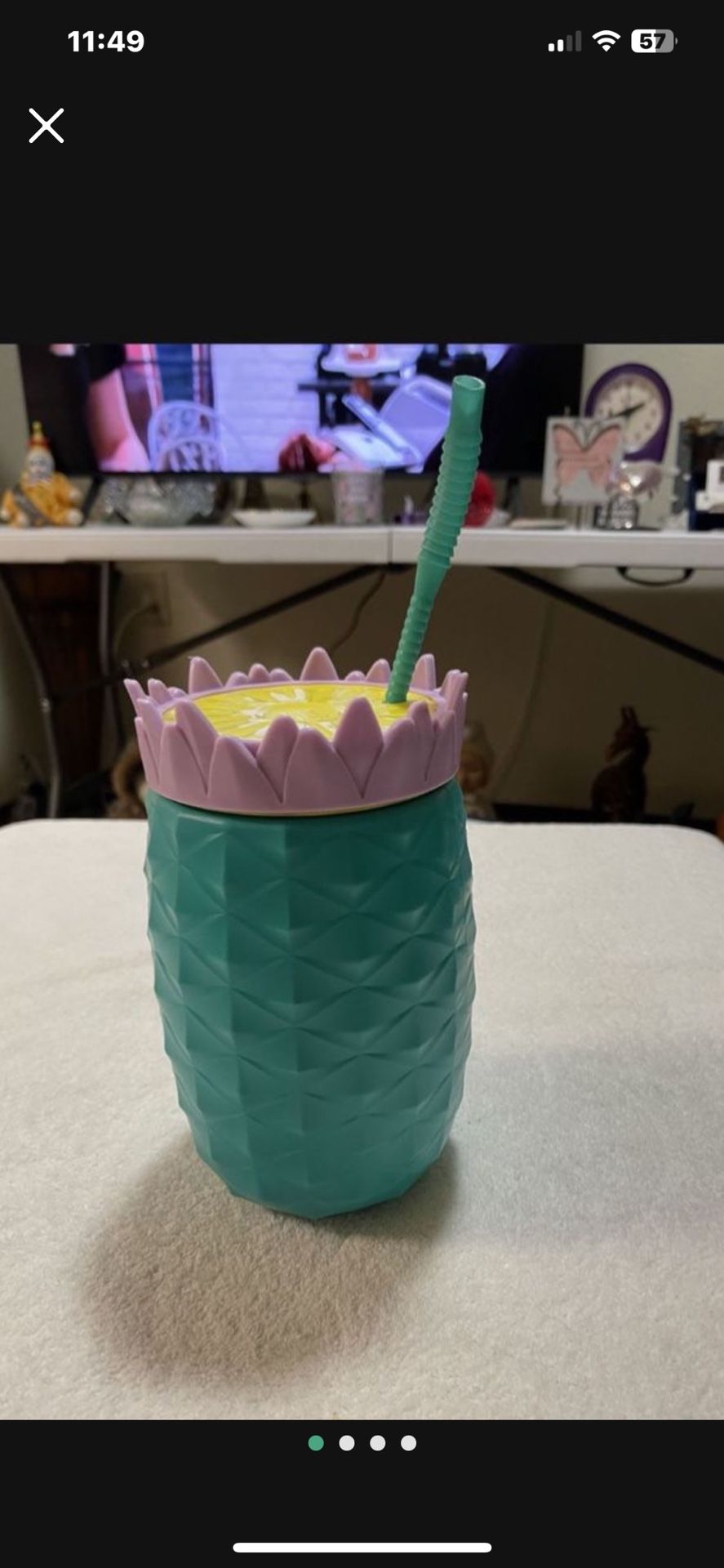 CA. PINEAPPLE COOL GEAR 32 OZ. TIKI STYLE CUP