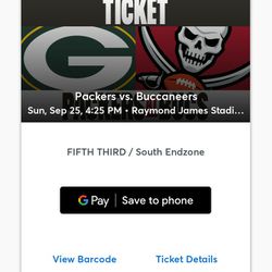 Two BUCS VS PACKERS Tickets Thumbnail
