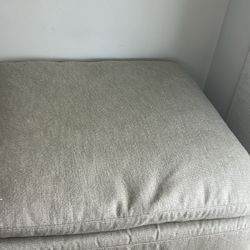 RH cloud Ottoman Regular Size. Sand Perennial Performance Fabric