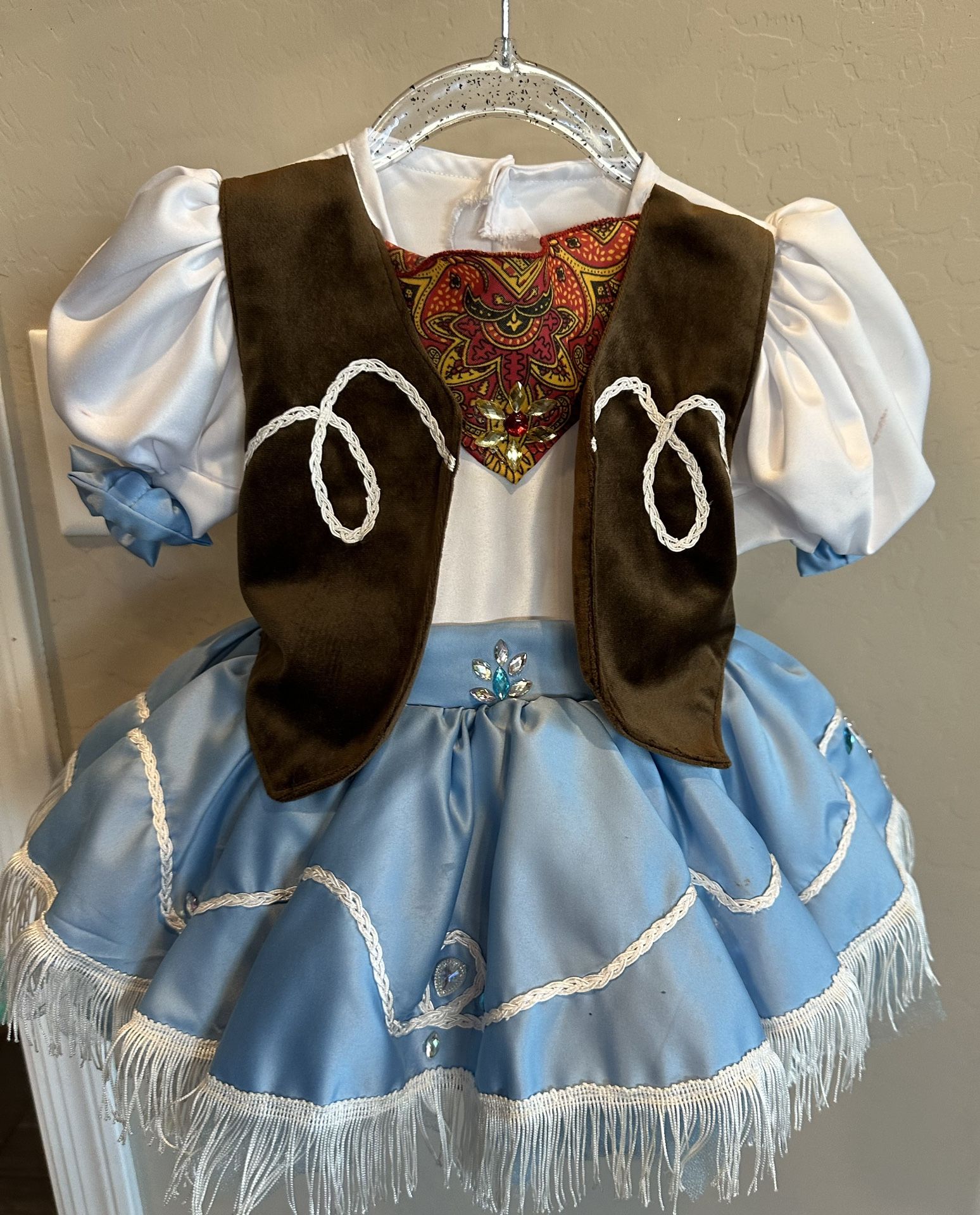 Vestido De Mimi Vaquera, Con Sombrero Incluido 18-24 Meses