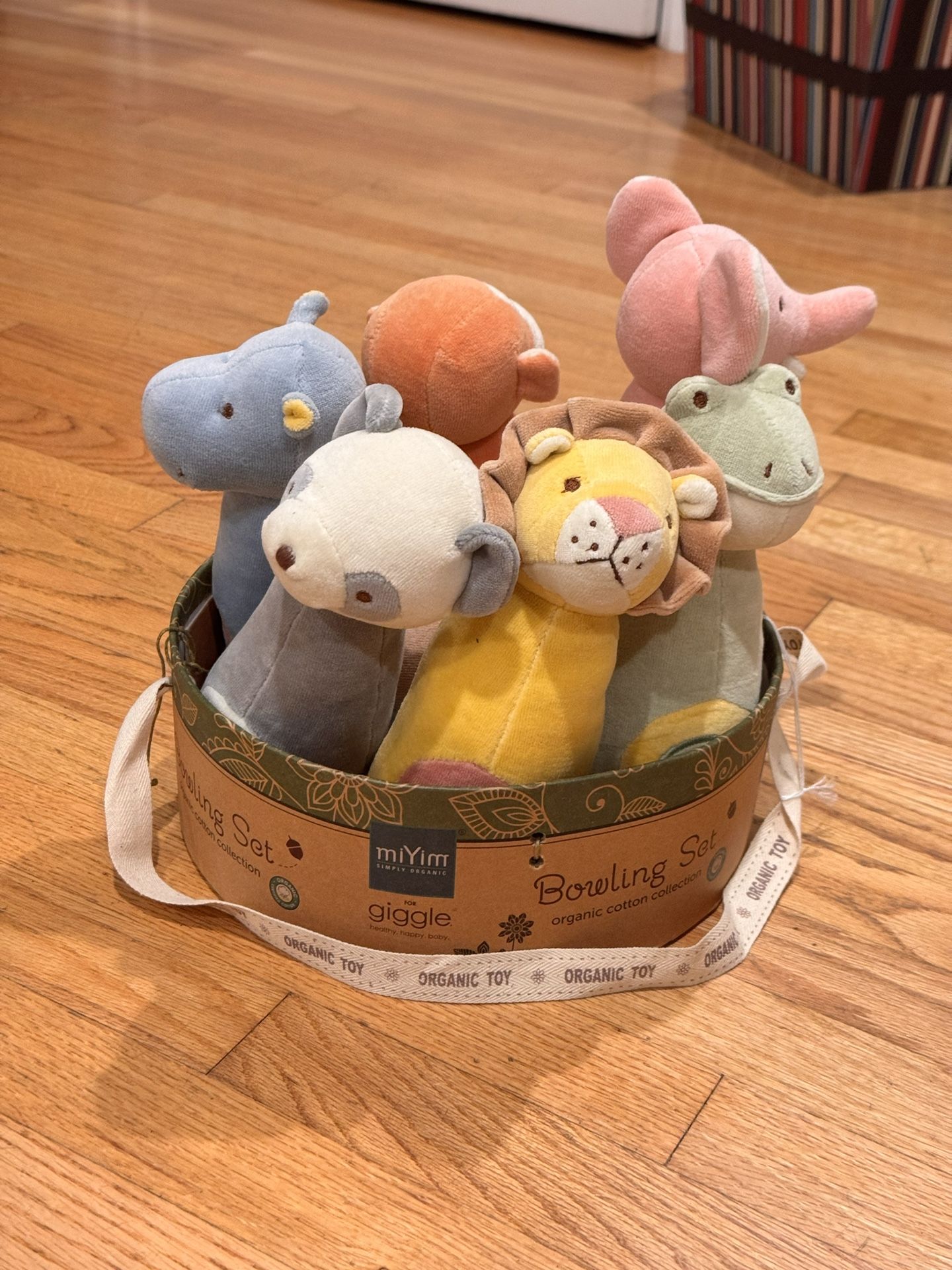 miYim for giggle Organic Cotton Plush Animal Bowling Set (7 Pcs) - Rare/Discontinued