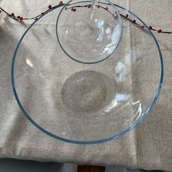 Mikasa Crystal Chip Dip Bowl 