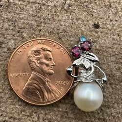 Pendant Pearl And Amethyst 