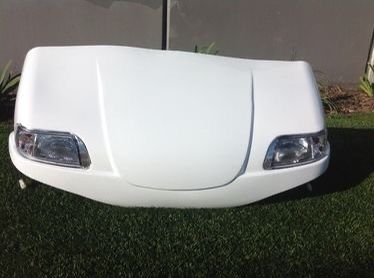 white Club Car DS Front Body Cowl w lights Golf Cart many colors to choose from