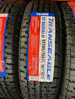 ST 205/75/15 Trailer Tires Set Tires 8 ply