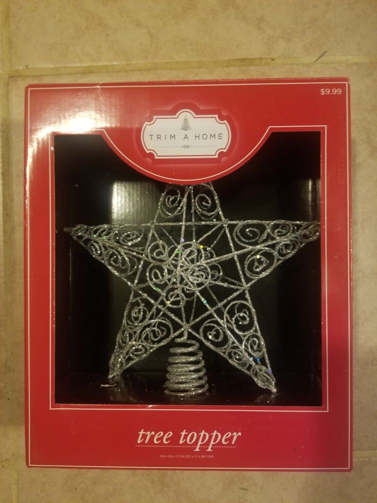 Silver Sparkly Star - Christmas Tree topper