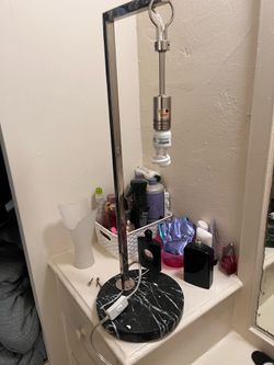 modern minimalist lamp with marble base