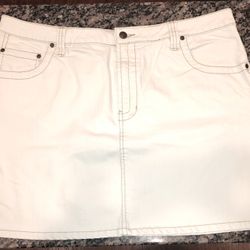 Off White Denim Mini Skirt