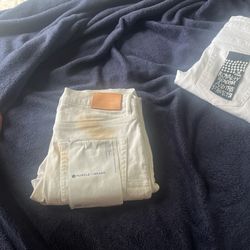 White Purple Jeans