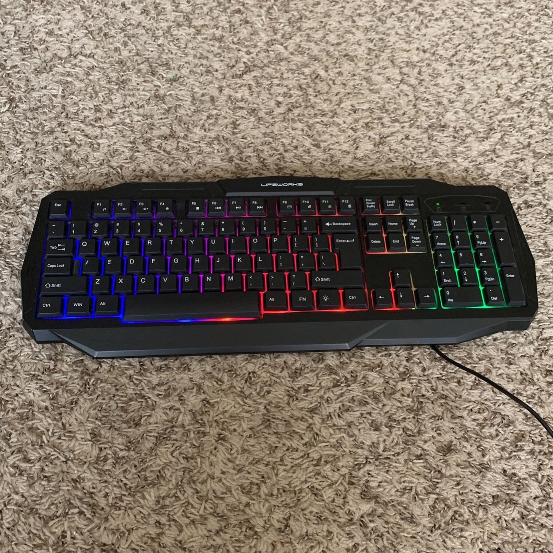 Wired Gaming Keyboard Rainbow Backlight