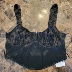 Zara Women's Black Corset Style Top 