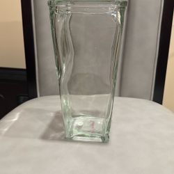 Tapered Clear Glass Vase