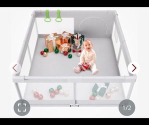Fodoss Baby Playpen, Playpen For Babies & Toddlers, 47x47 Small Baby Play Pen,Toddler Playpen For Apartment,Play Yard For Baby,Baby Activity Play Fenc