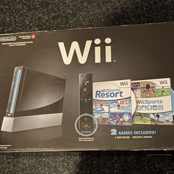 Nintendo Wii Console With Wii Sports and Wii Sports Resort.