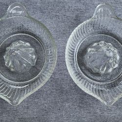 Set of 2 Vintage Glass Citrus Juicer Reamers