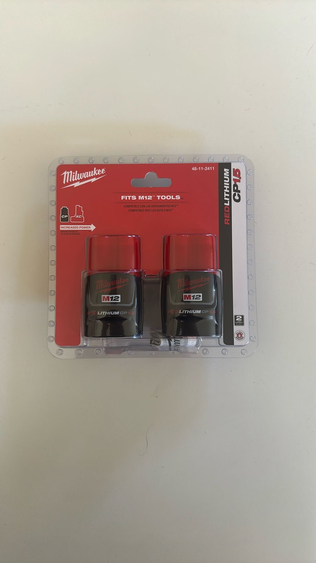 Milwaukee M 12 batteries new 1.5 hour