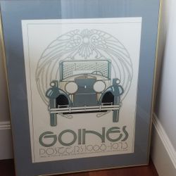 1977 David Lance Goines Lithograph Poster Framed $75