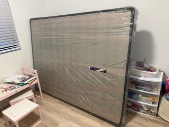 Queen Box Spring Still in Plastic Wrap