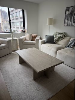 West Elm Santa Rosa Coffee Table (54”) - Driftwood - Excellent Condition