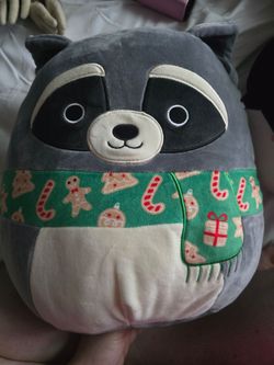 Rocky Holiday Raccoon Squishmallow