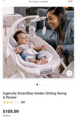 Ingenuity smart side rocker and gliding swing.