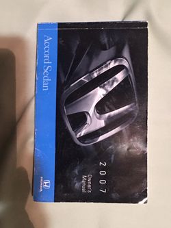 Honda Accord owner’s manual