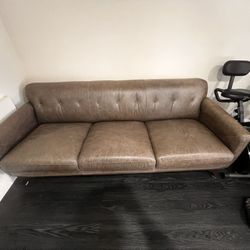 Cosette Leather Couch  86’