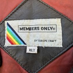 Vintage Members Only Leather Jacket – XL