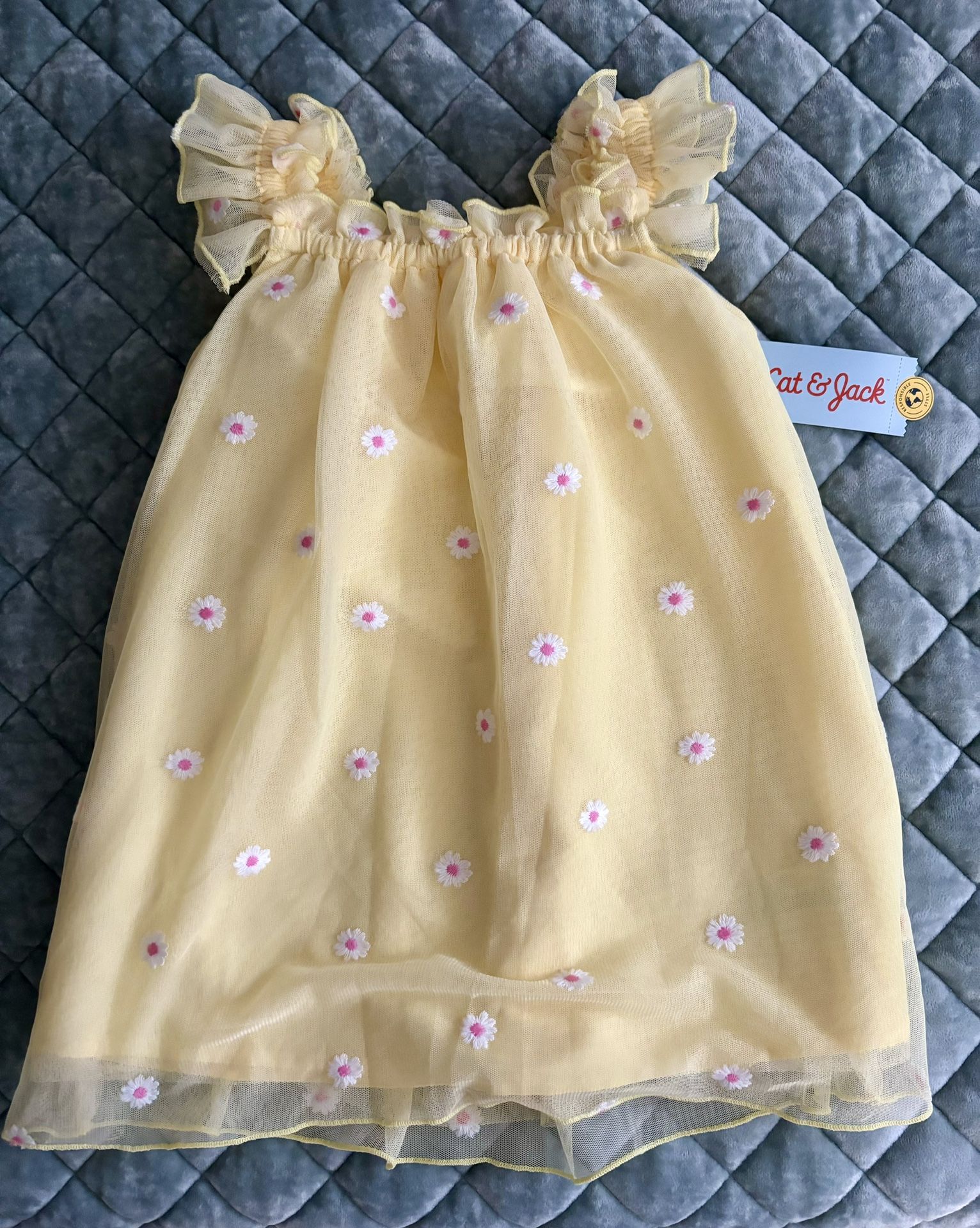 Toddler Girl Yellow Flower Dress