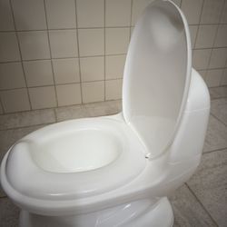 Nuby My Real Potty Training Toilet with Life-Like Flush Button and Sound - 18+ Months - White 