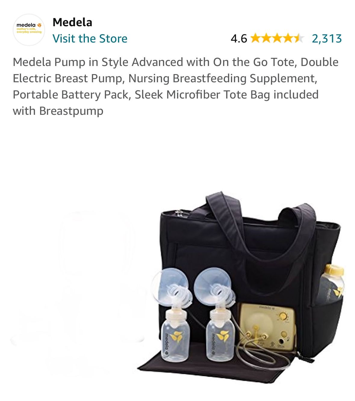 Madela Breast pump (Tote)