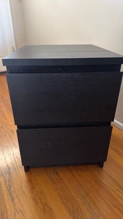 Black ikea night stand