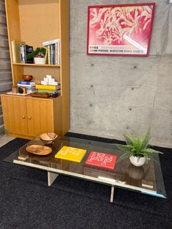 LARGE HAND CRAFTED LOW END MINIMALIST COFFEE TABLE (DELIVERY AVAILABLE)