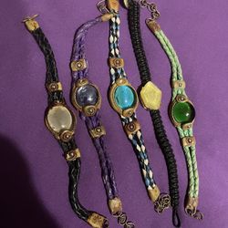 Vintage Leather Bracelets Sell All Together