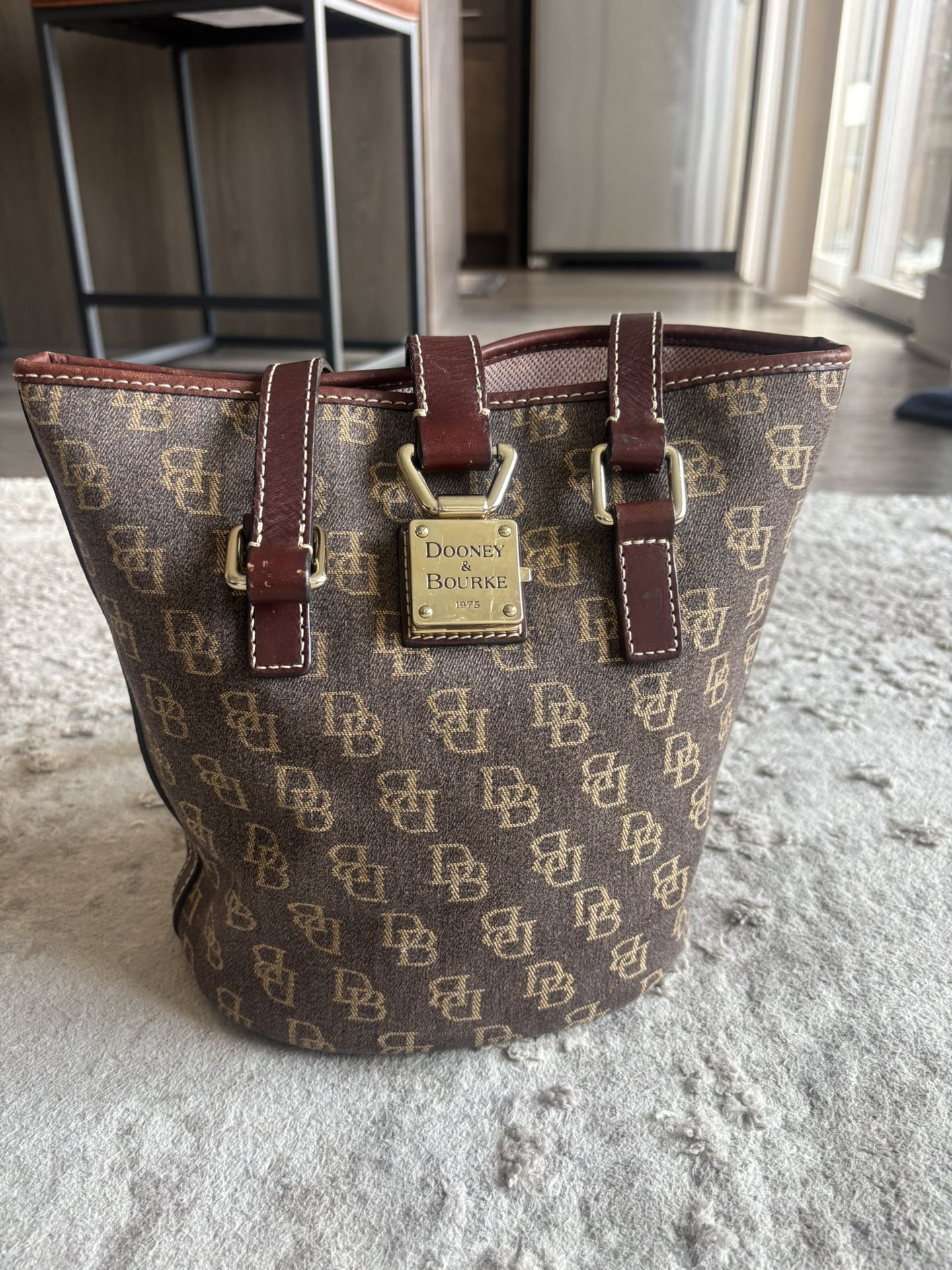 Dooney & Bourke Signature Handbag – Brown with DB Monogram