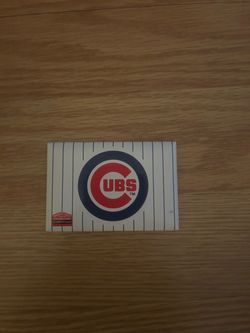 Chicago Cubs Logo Pinstripe Magnet White Blue Red MLB Baseball