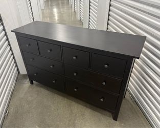 NEW IKEA HEMNES SOLID WOOD BLACK BROWN OAK FINISH 8 DRAWER DRESSER DELIVERY AVAILABLE