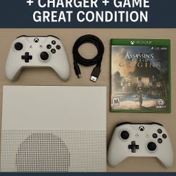💥 Xbox One S 500GB + Wireless Controller + Charger + Game – Great Condition 💥
