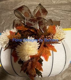18x10 Pumpkin Door Wreath 