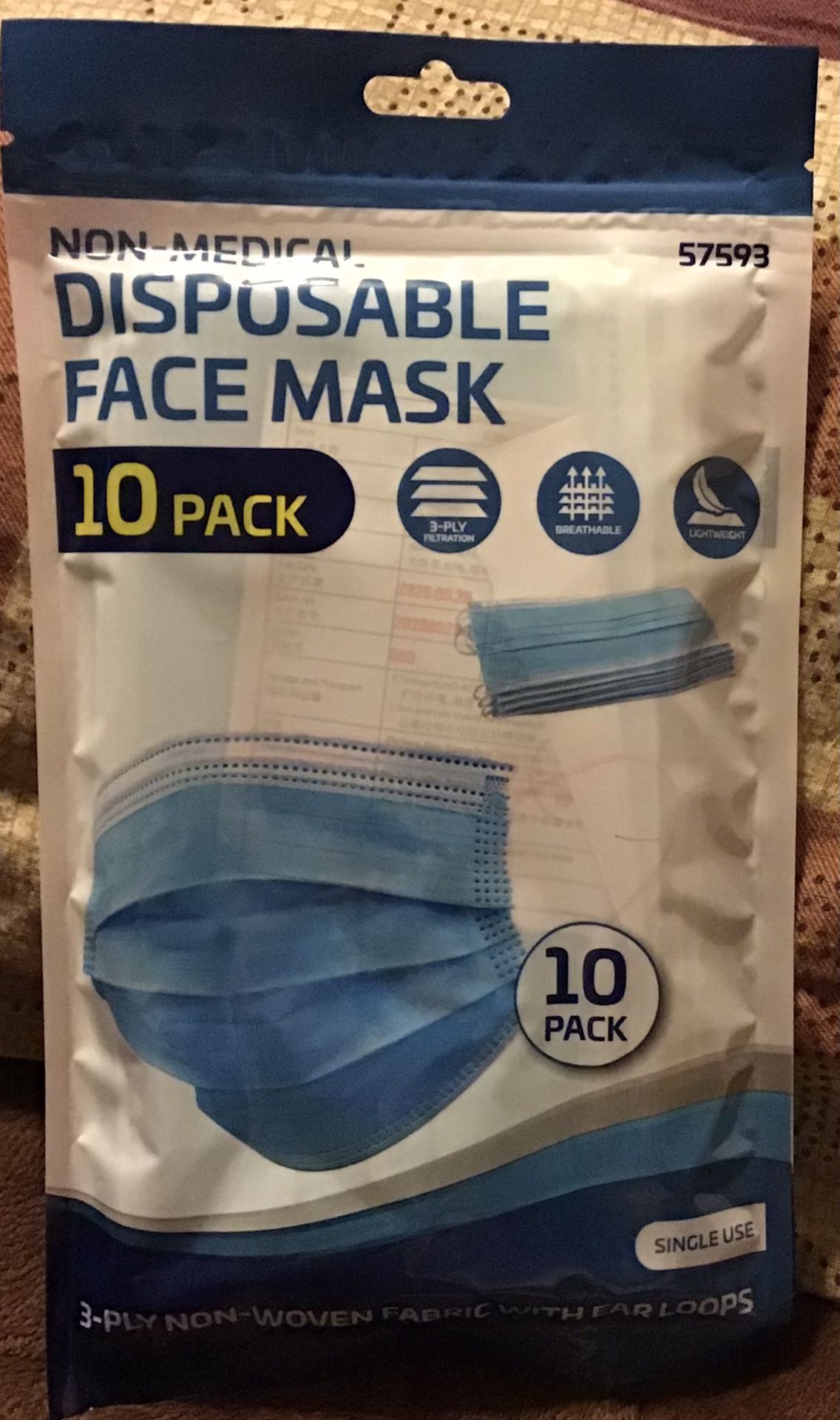 10 Pack Disposable Face Mask